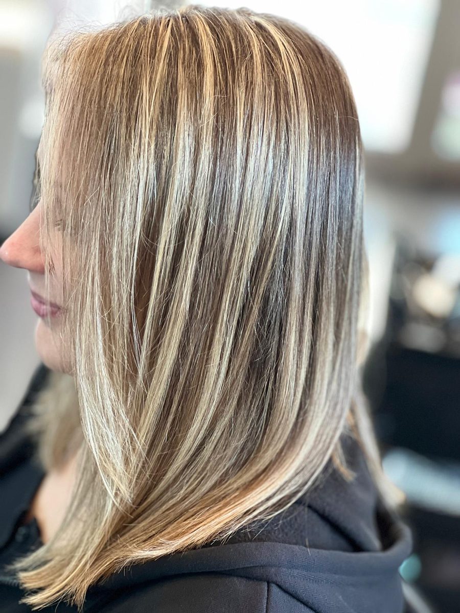 Cool, brightened ends created at Lahana Hair and Beauty