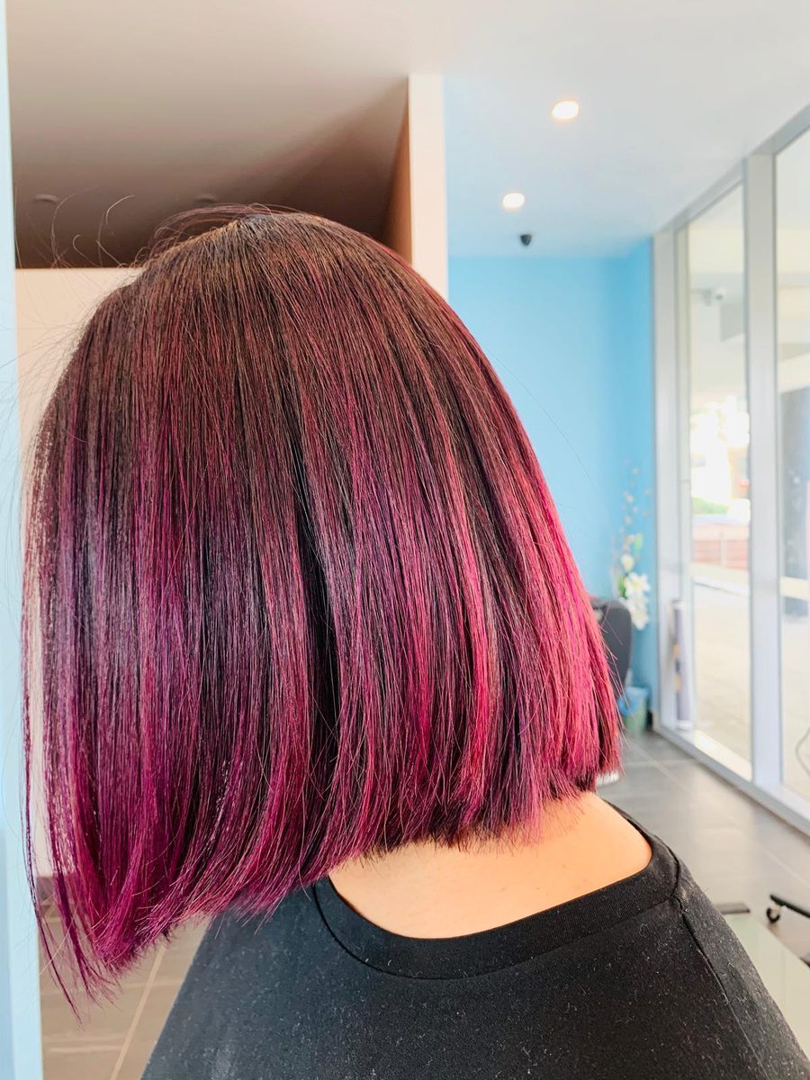 Blunt bob, high shine created at Lahana Hair and Beauty